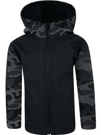 Chlapčenská softshellová bunda Reflexný maskáč