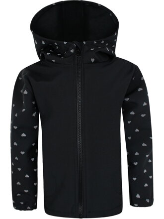 Dievčenská softshellová reflexná bunda Srdiečka