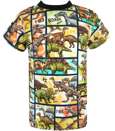 Chlapčenské tričko s krátkym rukávom Komiksy o dinosauroch