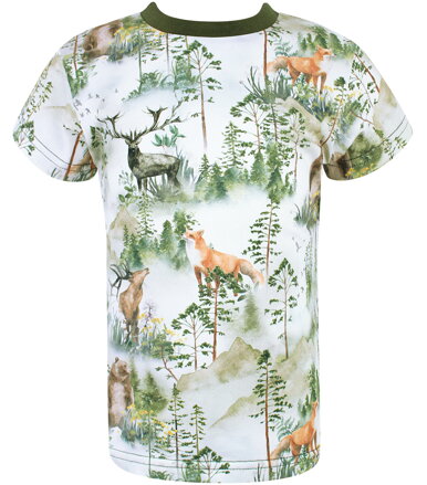 Chlapčenské tričko s krátkym rukávom Lesné zvieratá