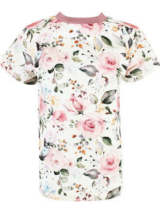 Dievčenské tričko s krátkym rukávom Ruže