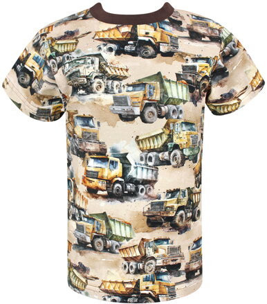 Chlapčenské tričko s krátkym rukávom Nákladné auta