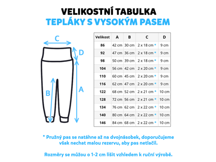 SLIM tmavě hnědé tepláky s vysokým pasem