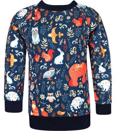 Dievčenská mikina Zvieratá s ornamentmi