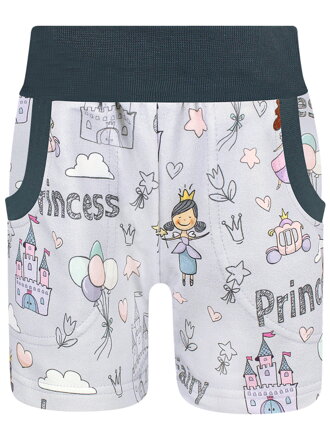 Dievčenské šortky Princezné (s gumou v páse)