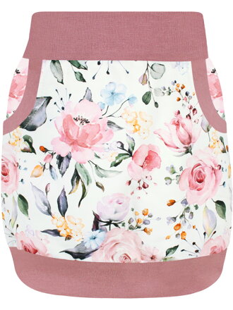 Dievčenská sukňa Ruže (s gumou v páse)