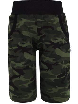 Chlapčenské maskáčové bermudy (s gumou v páse)