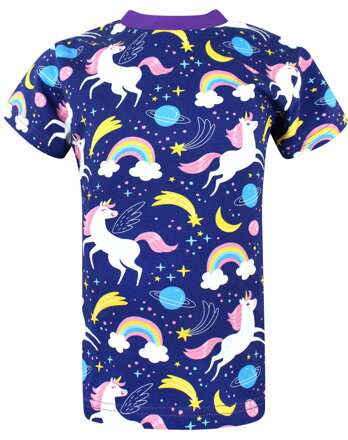 Dievčenské tričko s krátkym rukávom Jednorožci