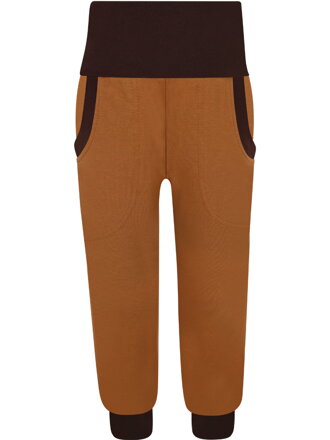 Detské hnedé tepláky s vysokým pásom