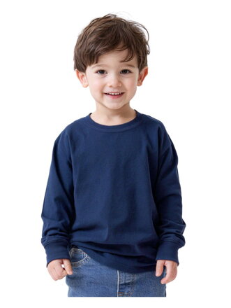 Detské tričko, dlhý rukáv, tmavo modré