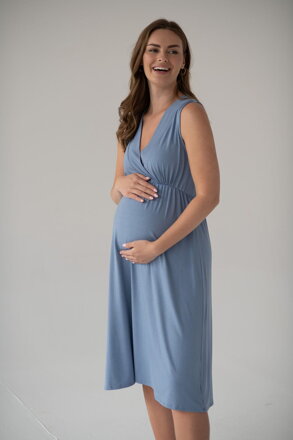 Bambusová nočná košeľa na dojčenie Star Light Blue