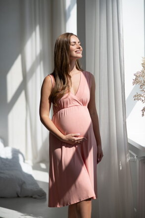 Bambusová nočná košeľa na dojčenie Star Light Herbal Rose