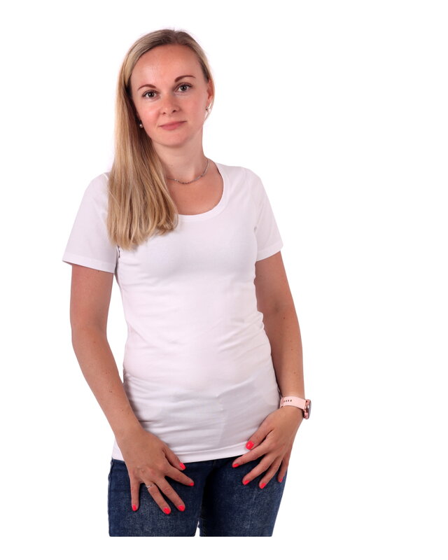 Dámske tričko Brigita kr.rukáv, biele