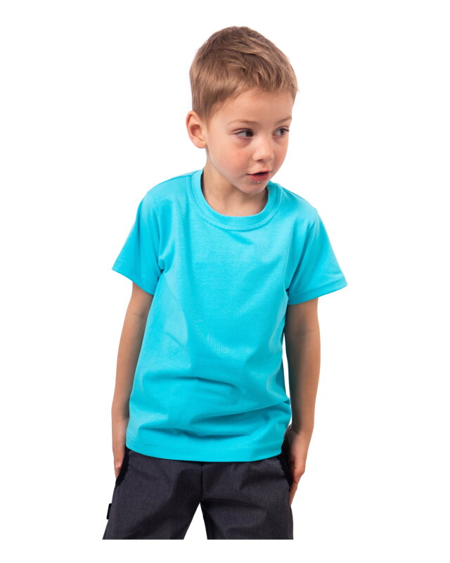 Detské tričko s krátkym rukávom, tyrkysové 