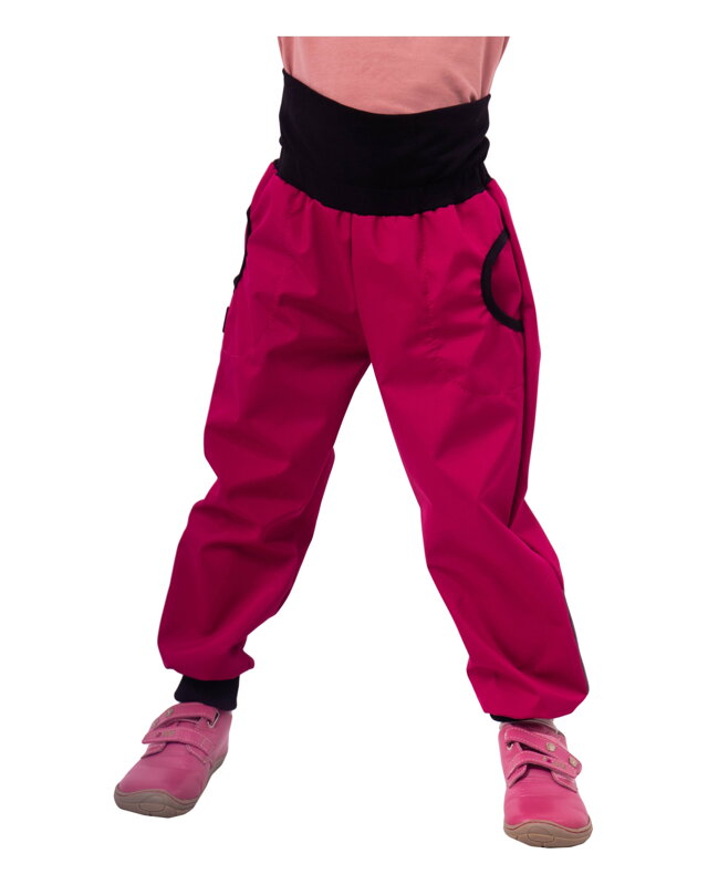 Jarné/letné detské softshellové nohavice, ružové