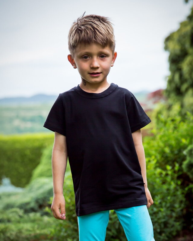 Detské tričko s krátkym rukávom, čierne Detské tričko s krátkym rukávom, čierne