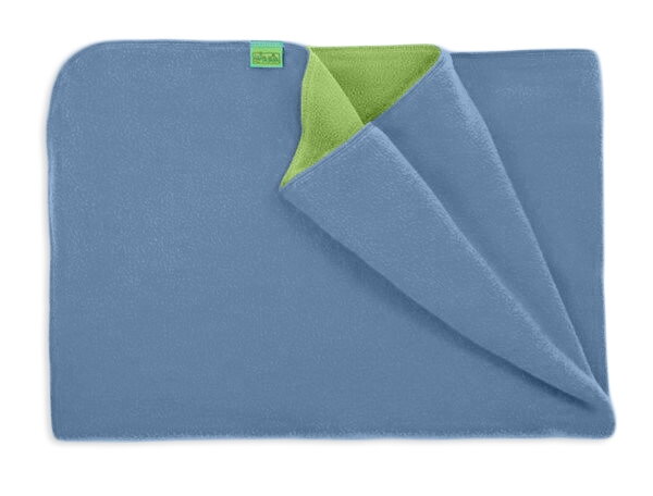 Flísová deka do kočiara, teplá - modrá/zelená