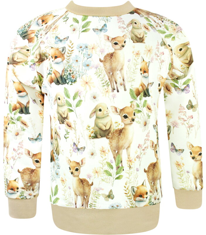 Dievčenská mikina Zvieratá na lúke