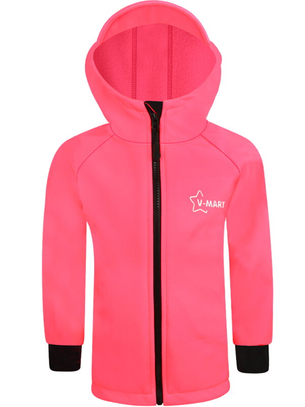 Dievčenská softshellová bunda Premium, neónovo ružová