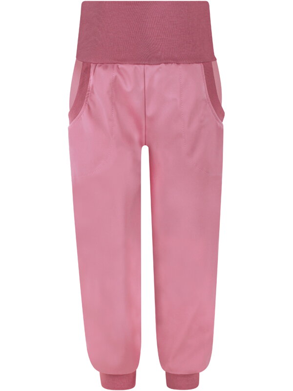 Dievčenské elastické letné softshellové nohavice, staroružové 