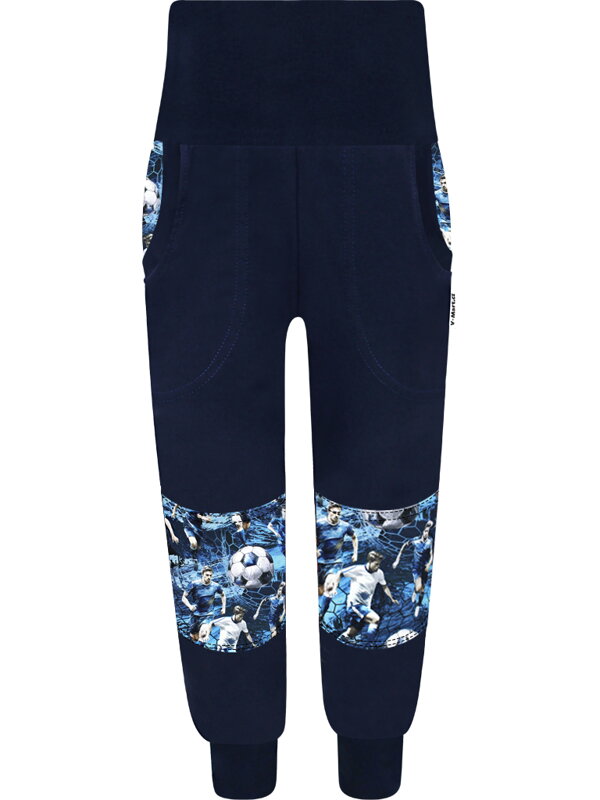 Chlapčenské SLIM tepláky s dvojitými kolenami - Futbal