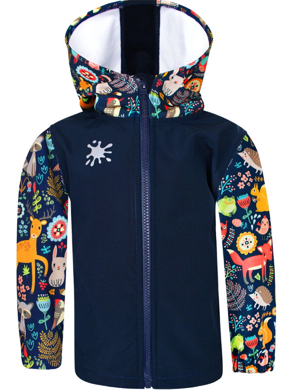 Detská softshellová bunda Zvieratká
