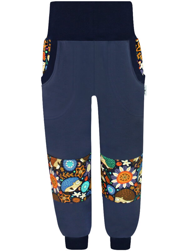 Detské tepláky s dvojitými kolenami - Ježkovia