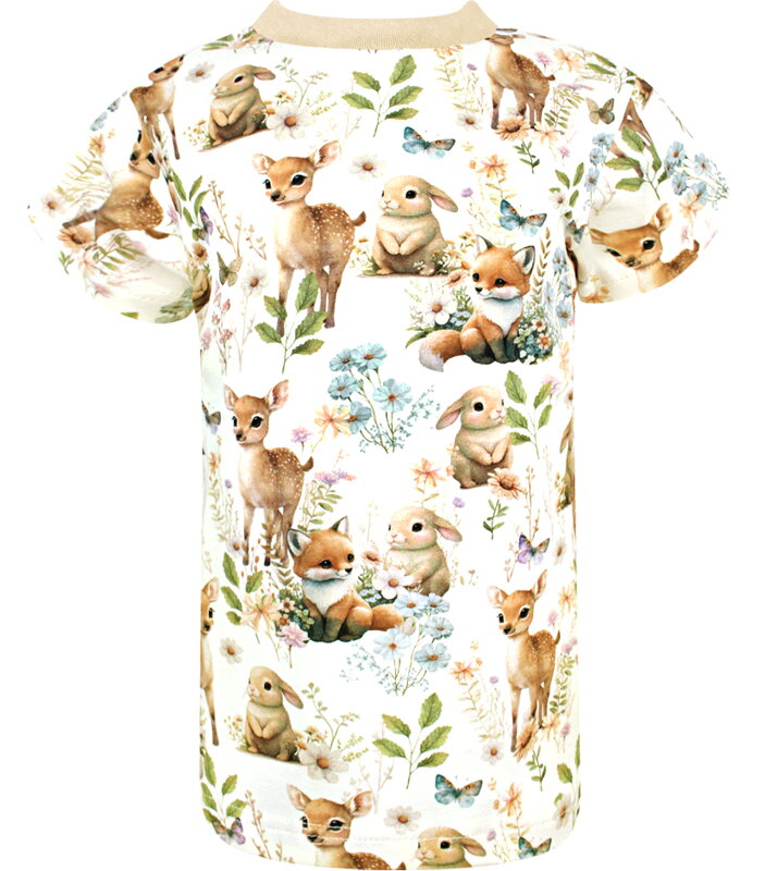 Detské tričko s krátkym rukávom Zvieratká na lúke