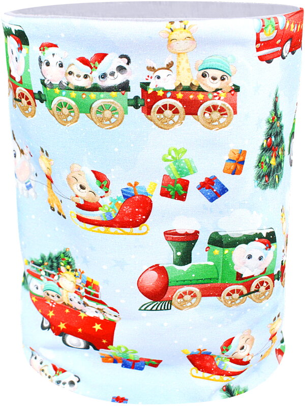 Detský zateplený nákrčník Vianočný vlak