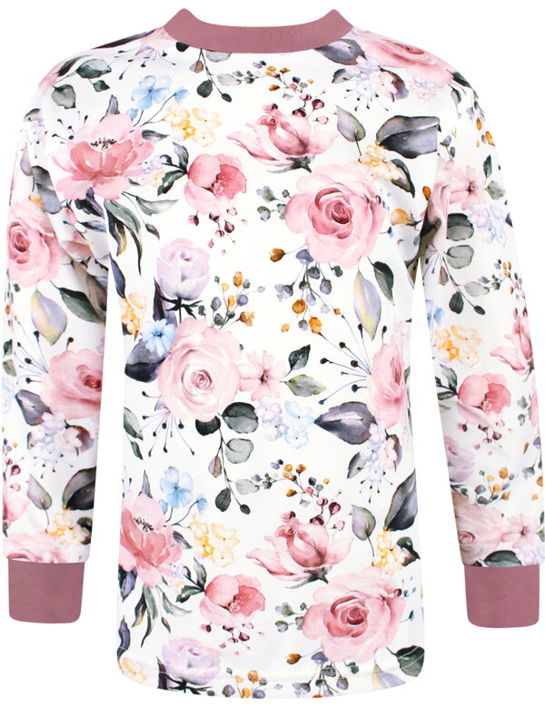 Dievčenský tričko s dlhým rukávom Ruže