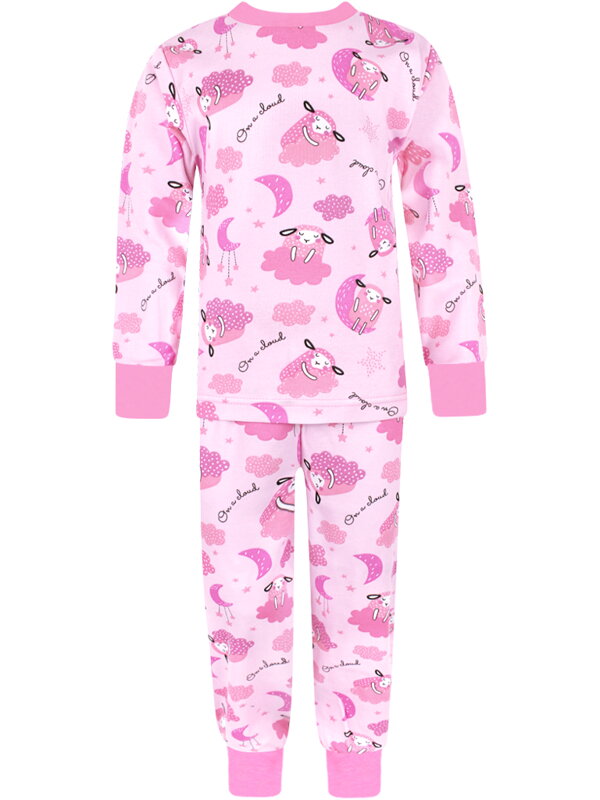 Rastúce dievčenské pyžamo s dlhými rukávmi – Ovečky
