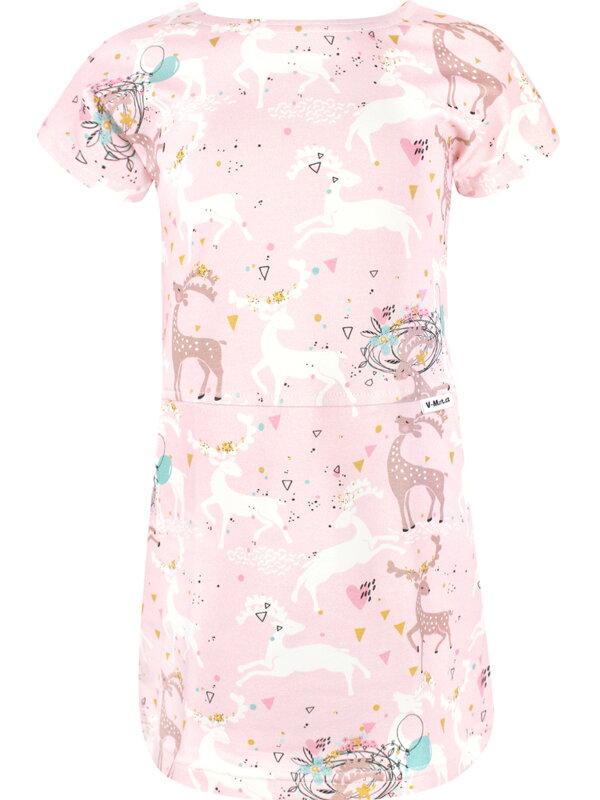 Dievčenské šaty so srnkami