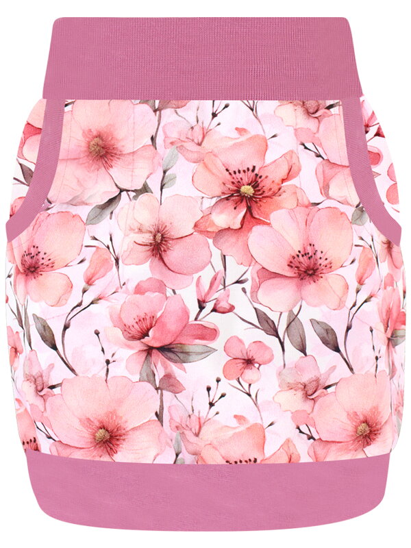 Dievčenská sukňa Kvety (s gumou v páse)