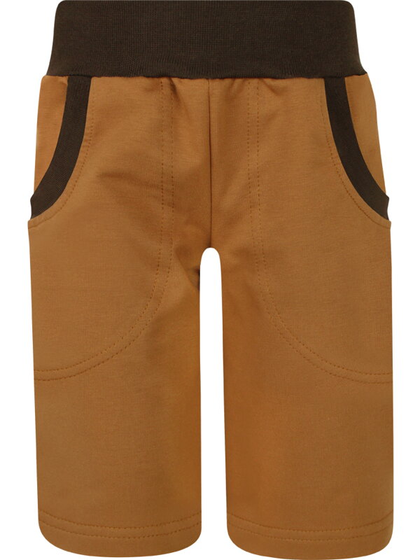 Chlapčenské bermudy – hnedé (s gumou v páse)