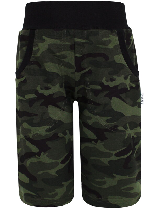 Chlapčenské maskáčové bermudy (s gumou v páse)