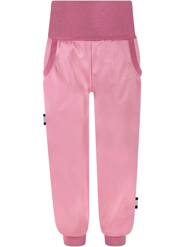 Slim dievčenské softshellové nohavice s fleecom, staroružové 