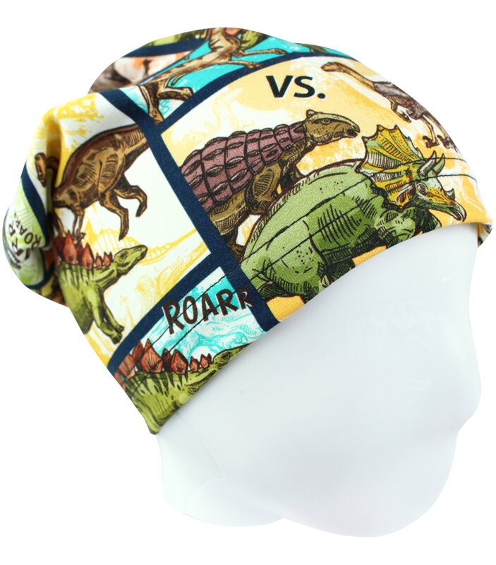 Detská jarná/jesenná čiapka Dinosaury