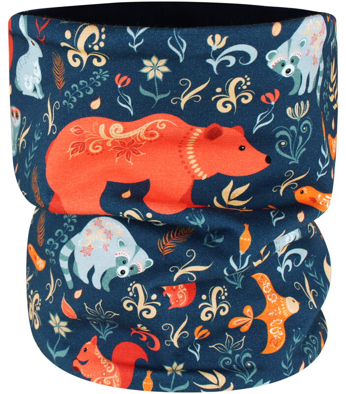 Jarní/podzimní nákrčník Zvířátka a ornamenty