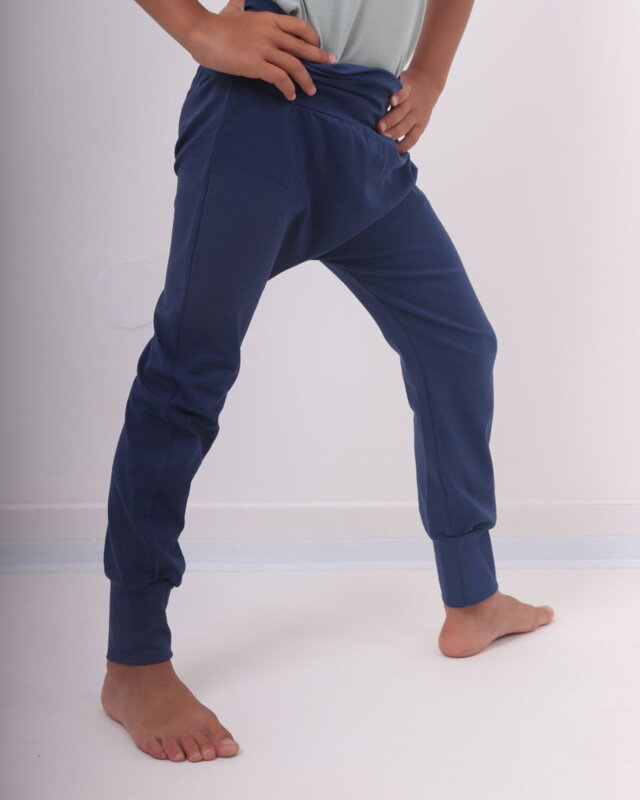 Jožánek Detské nohavice baggy, ľahké, jeans modré 86