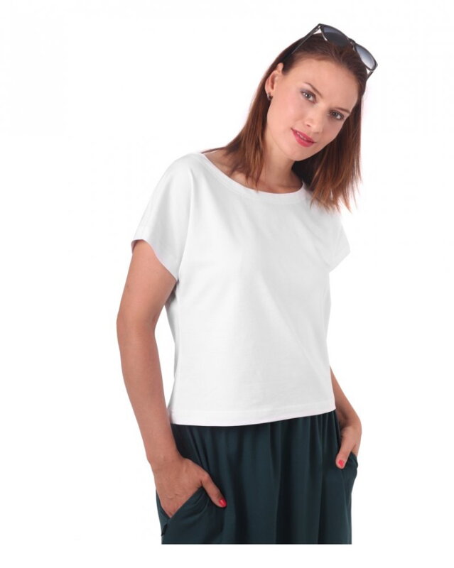 Crop top tričko Edita, biele