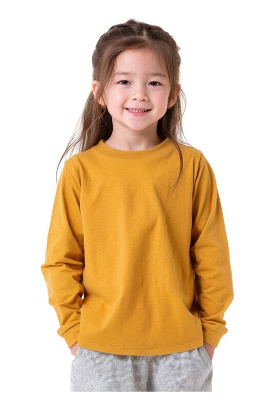 Jožánek Detské tričko, dlhý rukáv, horčicové 134